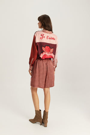 Isabel Printed Shirt Red Aura by Me 369 from Marina St Barth