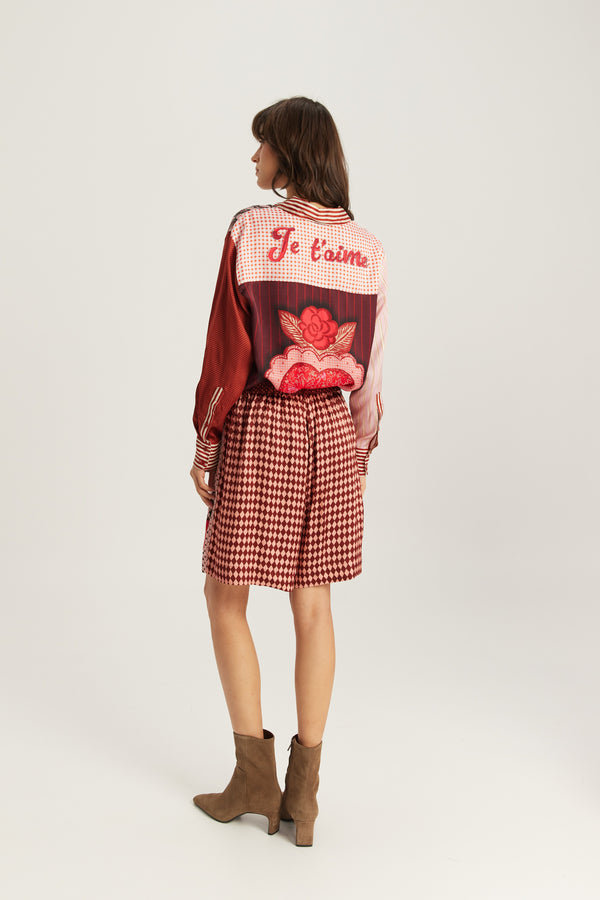 Isabel Printed Shirt Red Aura by Me 369 from Marina St Barth