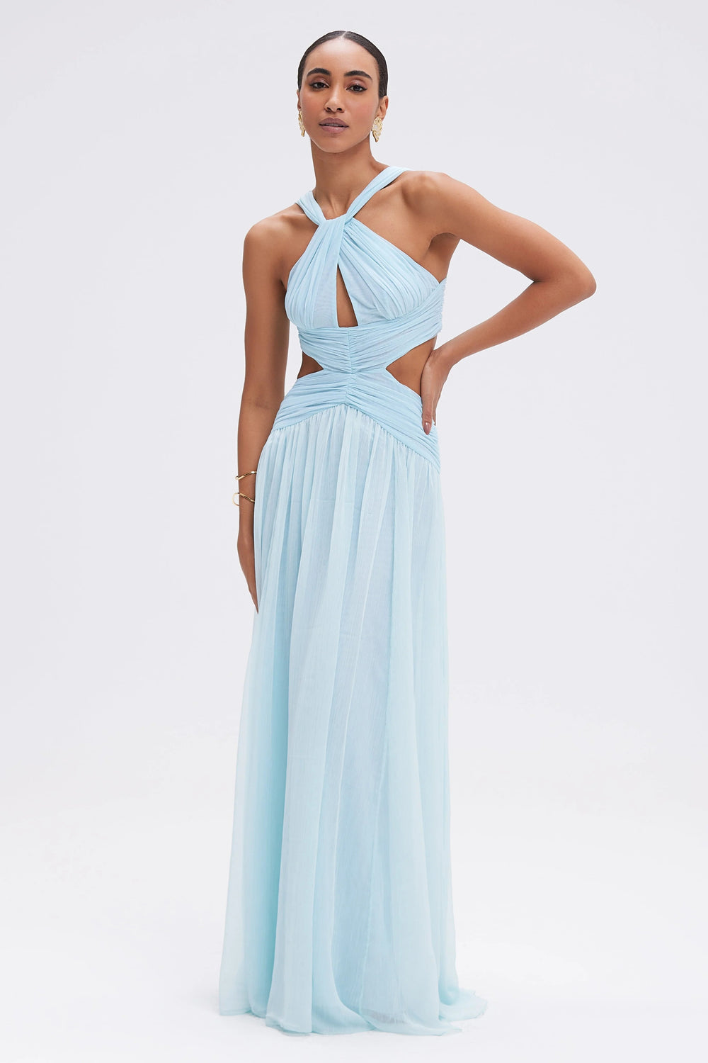 PatBo Silk Plisse Essence Halterneck Gown by PatBo from Marina St Barth