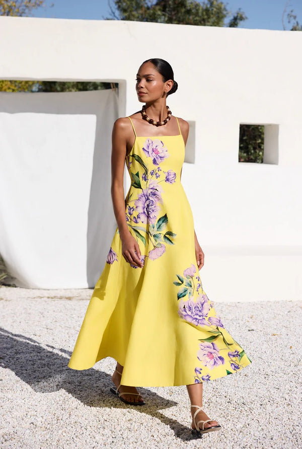 Vama Paneled Midi Dress