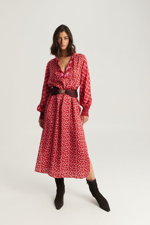 Breeze Placket Dress Red Aura by Me 369 from Marina St Barth