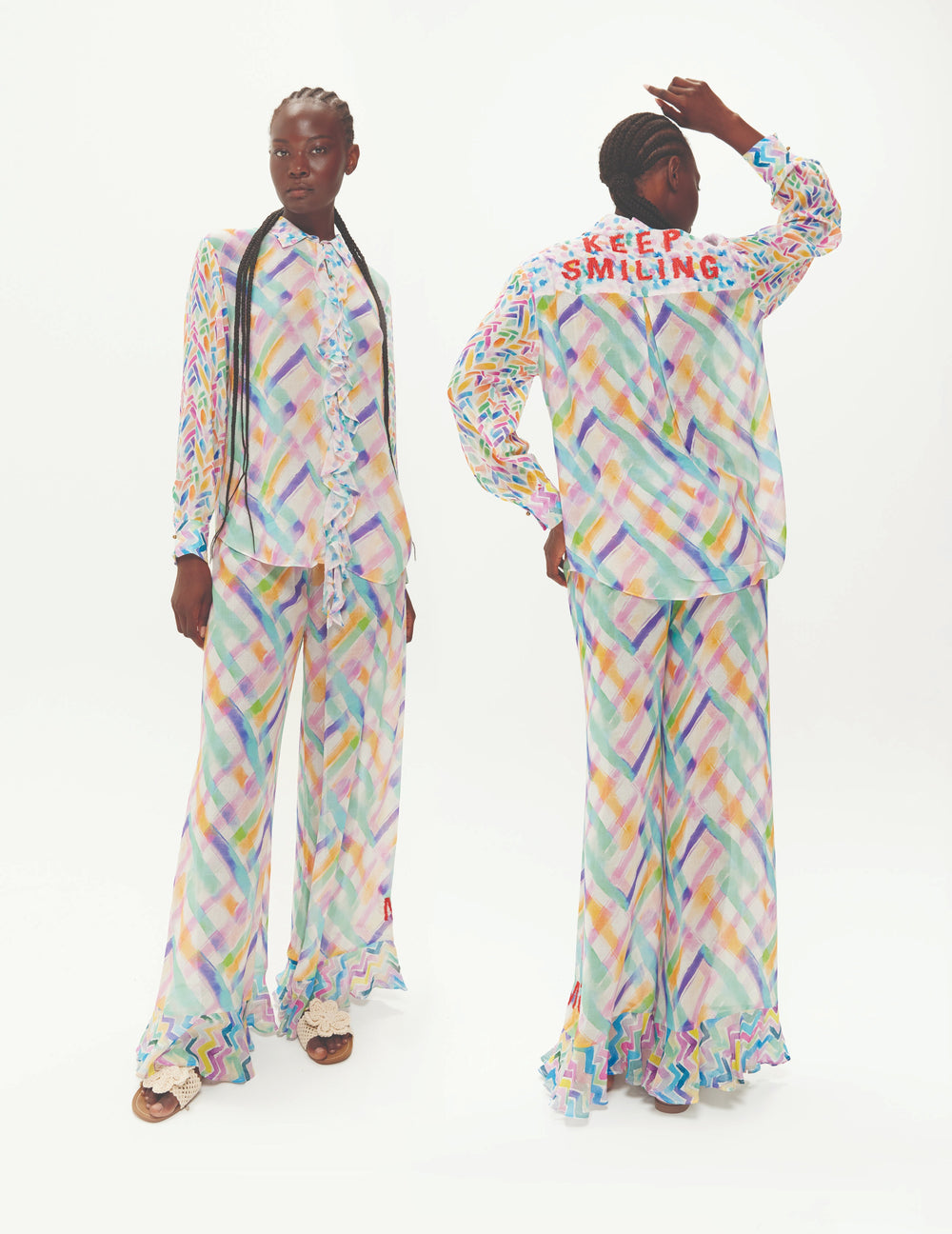 Rosie Fairy Dust Wide Leg Pant by Me 369 from Marina St Barth