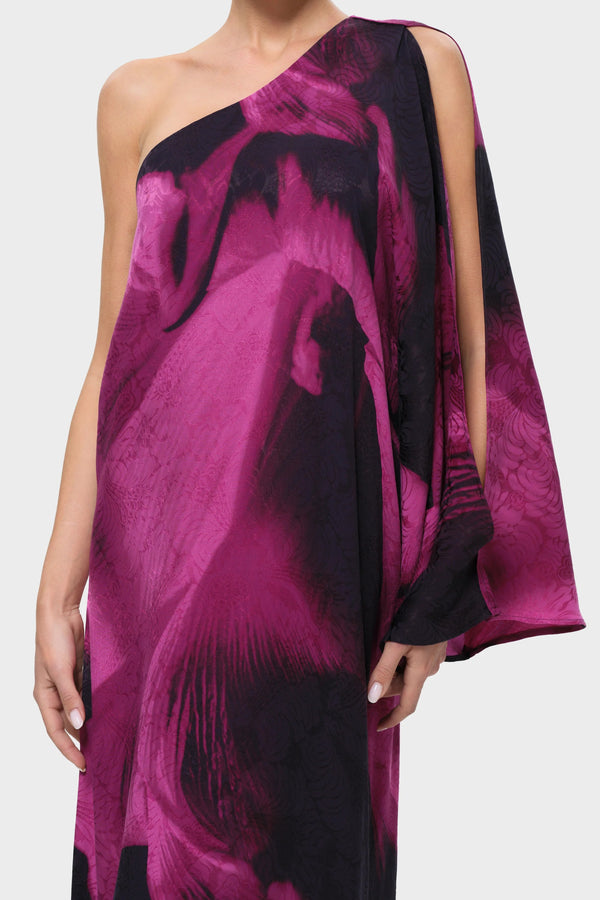 Niluu Sophia Calypso One Shoulder Maxi Dress
