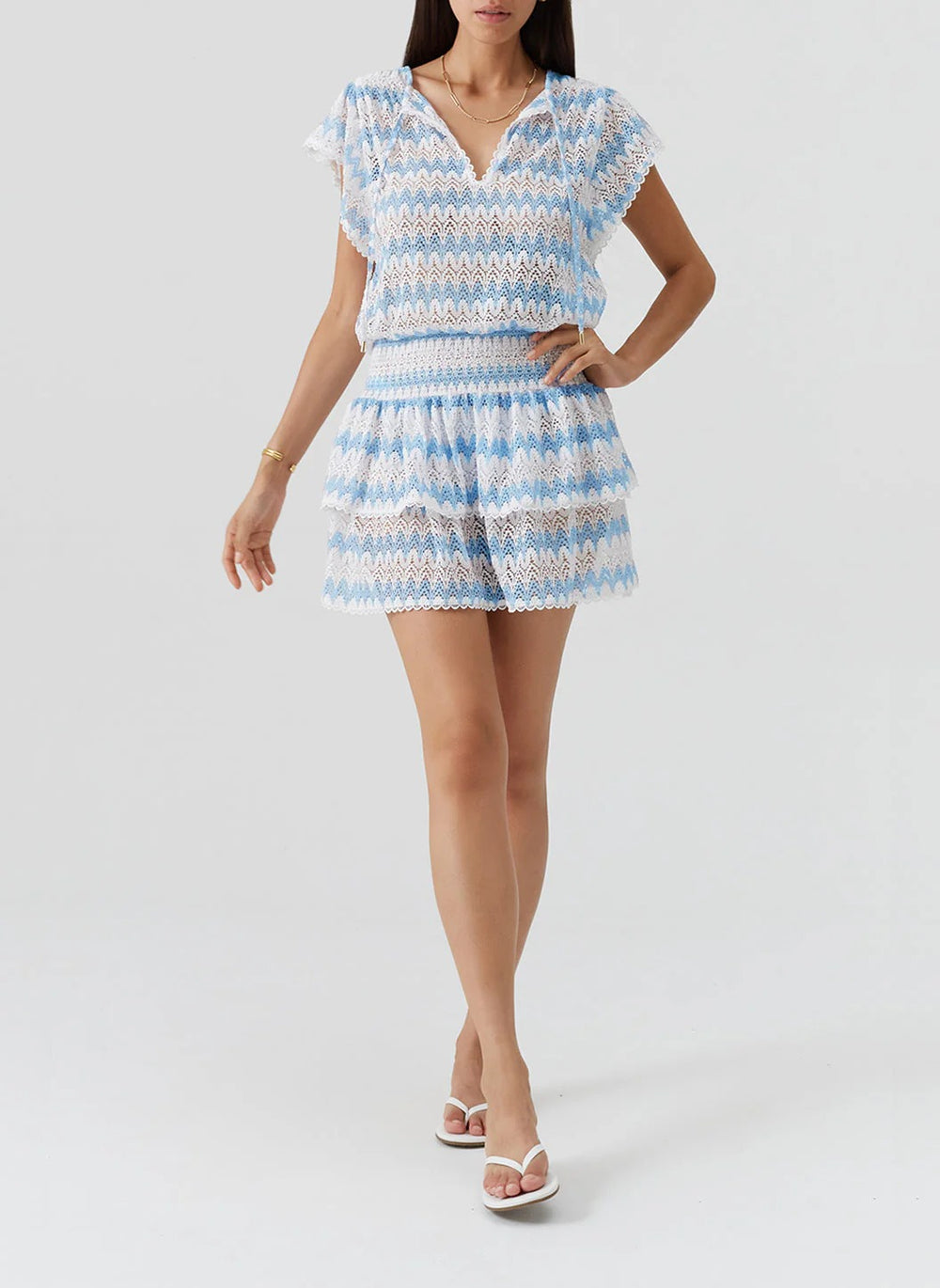 Remi White Oasis Short Dress by Melissa Odabash from Marina St Barth