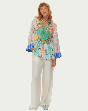 Mia Runic Whisper String Tie Blouse by Me 369 from Marina St Barth