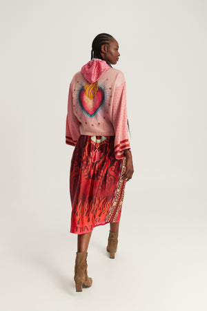 Vanessa Midi Skirt Red Aura by Me 369 from Marina St Barth