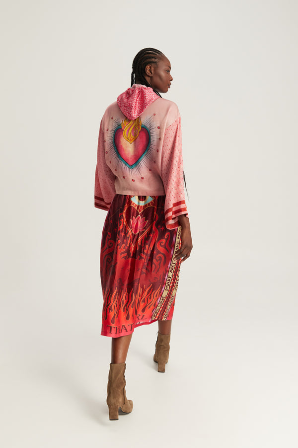 Vanessa Midi Skirt Red Aura by Me 369 from Marina St Barth