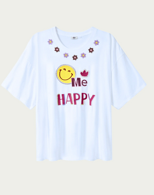 Angelina Happy Oversized Tee Shirt by Me 369 from Marina St Barth