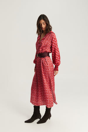 Breeze Placket Dress Red Aura by Me 369 from Marina St Barth