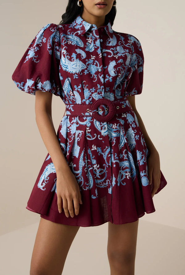 Hemant & Nandita Hiba Collared Mini Dress by Hemant & Nandita from Marina St Barth