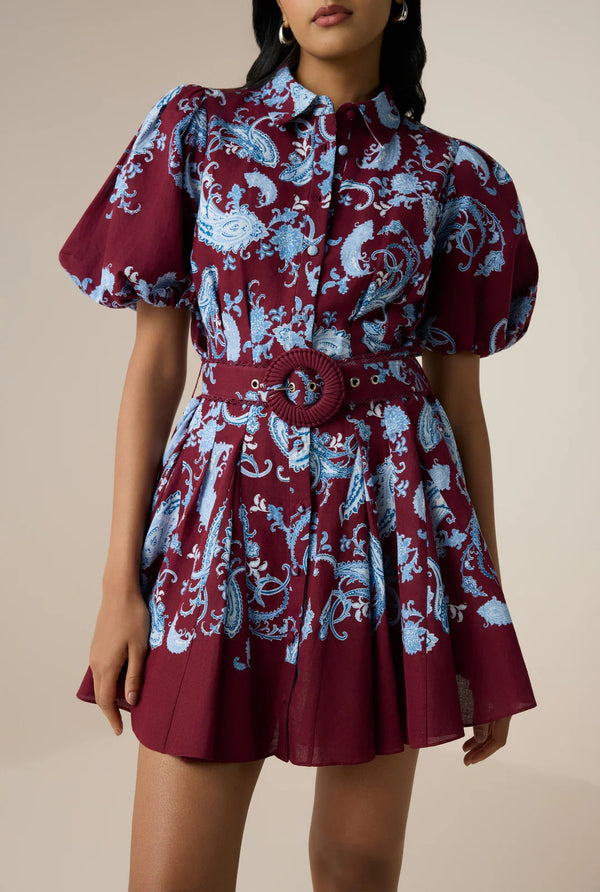 Hemant & Nandita Hiba Collared Mini Dress by Hemant & Nandita from Marina St Barth