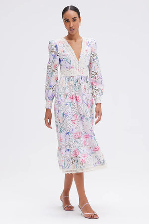 PatBo Amarylis Embroidered Midi Dress by PatBo from Marina St Barth