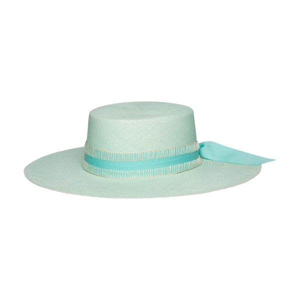 Ecuador Mia Wide Brim Adriatique Mist by Artesano from Marina St Barth
