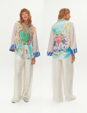 Mia Runic Whisper String Tie Blouse by Me 369 from Marina St Barth