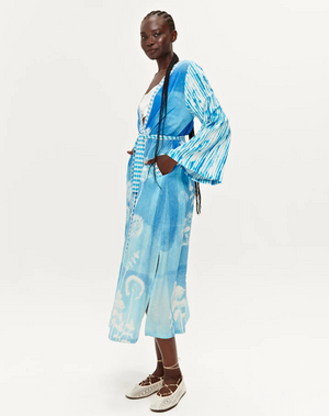 Lina Kimono Indigo Dress