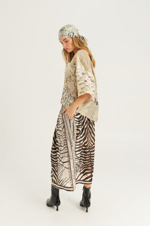 Vanessa Midi Skirt Noir Muse by Me 369 from Marina St Barth