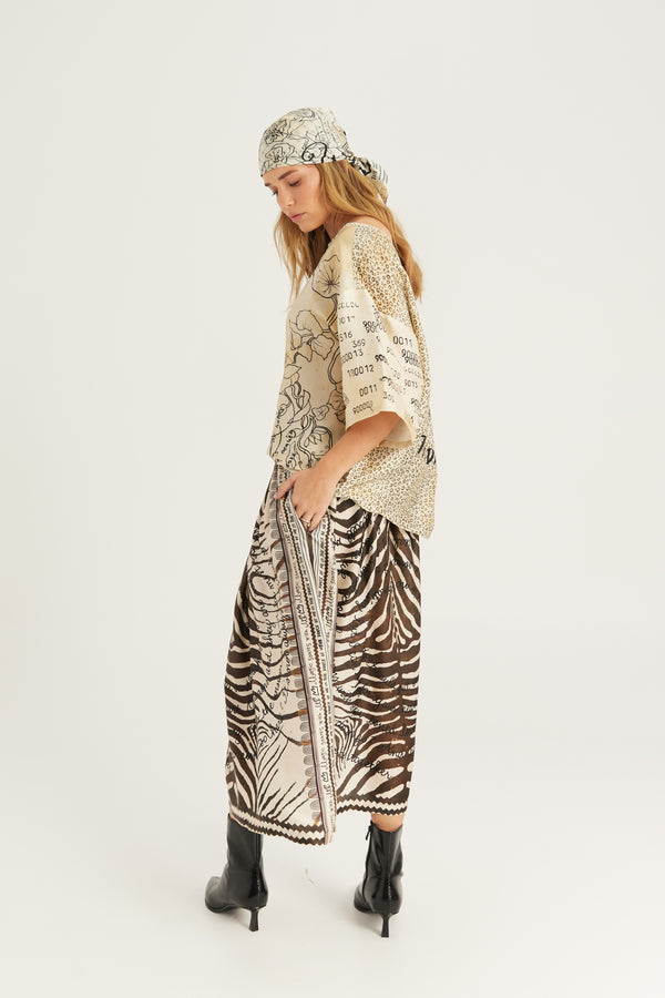 Vanessa Midi Skirt Noir Muse by Me 369 from Marina St Barth