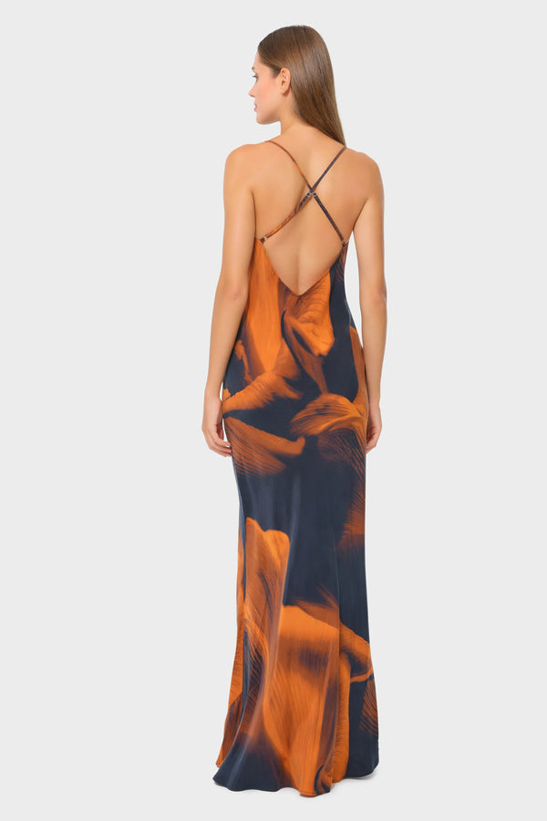 Niluu Loren Calypso Scarlet Slip Dress