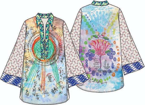Mia Runic Whisper String Tie Blouse by Me 369 from Marina St Barth