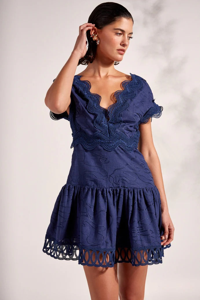 Waimari Moonlite Mini Dress Navy by Waimari from Marina St Barth