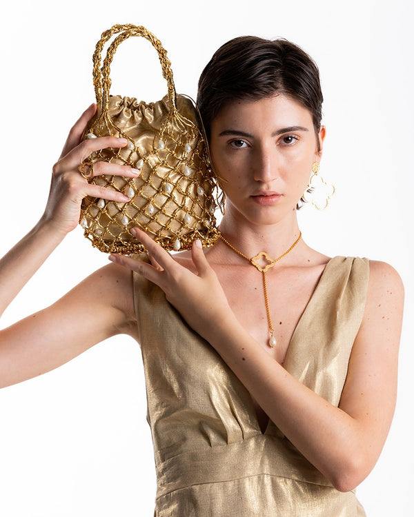 Helene Bag with Pearls by Y'AM CAPRI from Marina St Barth