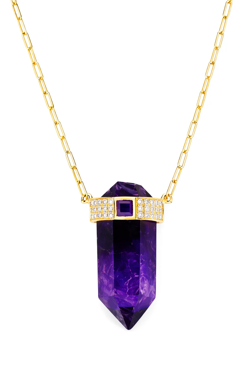 Amethyst Queen Pendant Necklace