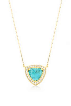 Turquoise Trilion Necklace by Nayla from Marina St Barth