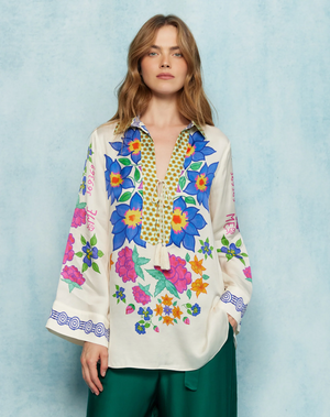 Mia Markers String Tie Blouse by Me 369 from Marina St Barth
