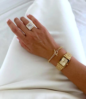 Moonstone Square Ring