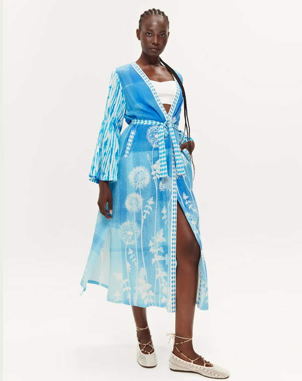 Lina Kimono Indigo Dress