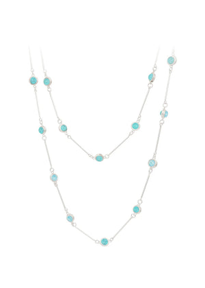 Sylvia Candies Turquoise and Larimar Necklace
