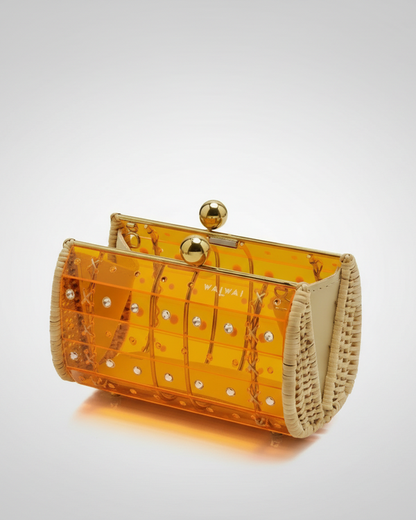 Clutch Strass Orange