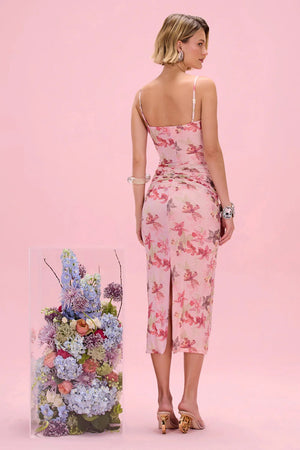Orchid Bloom Chiffon Midi Dress by PatBo from Marina St Barth