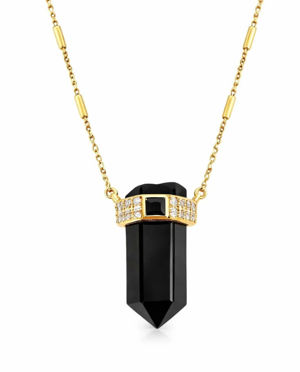 Black Onyx Pendant Chain by Nayla from Marina St Barth