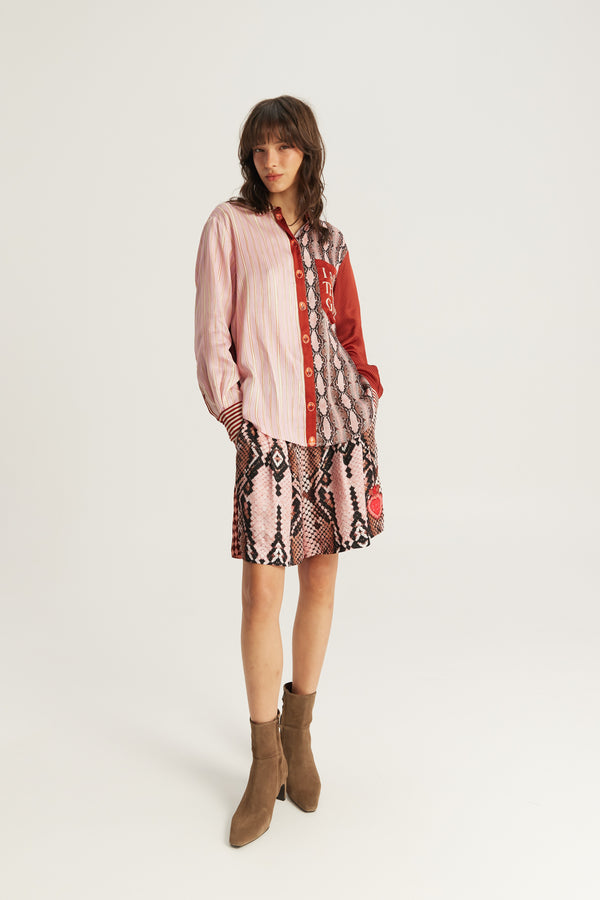 Isabel Printed Shirt Red Aura by Me 369 from Marina St Barth