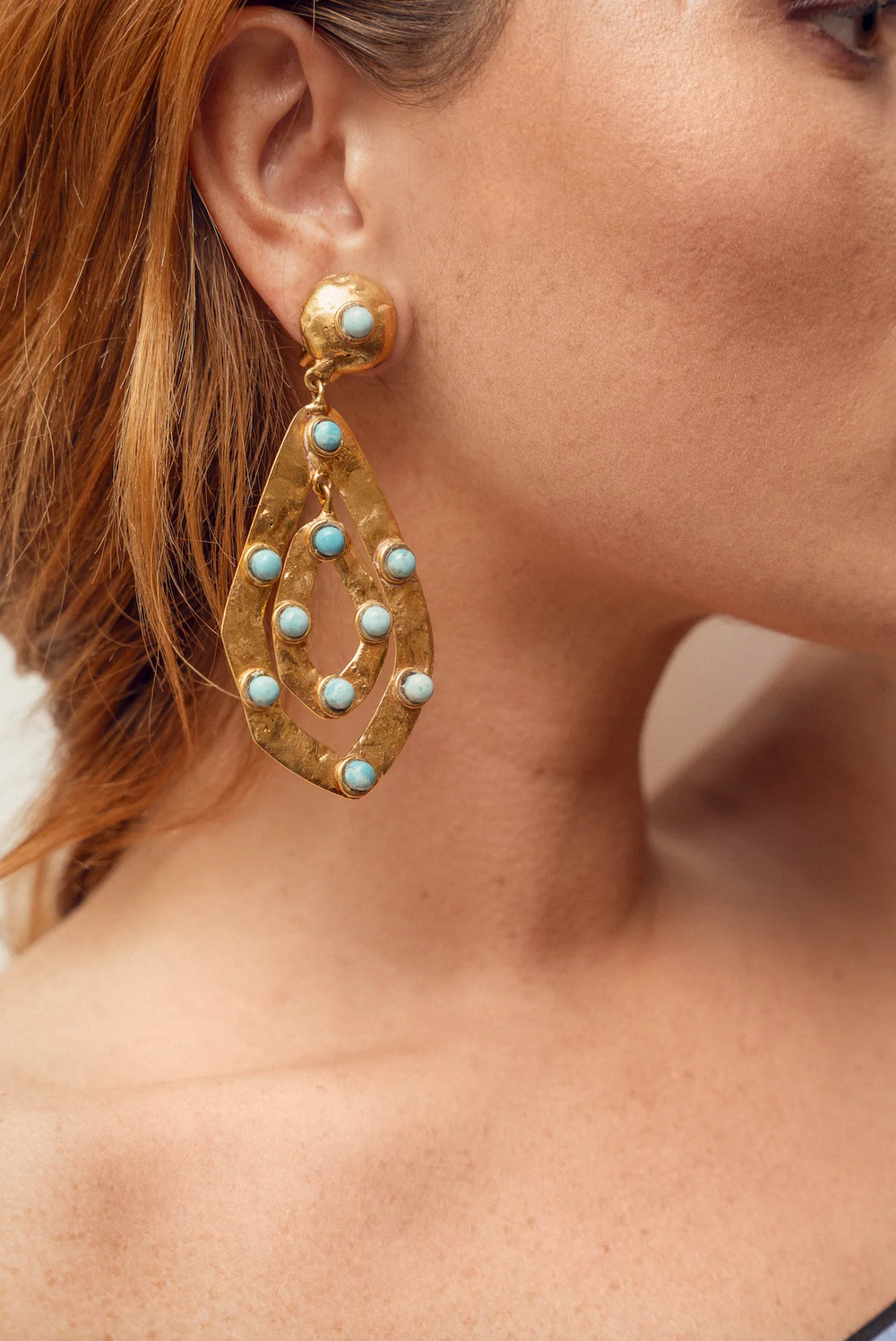 Sylvia Ava Larimar Earrings