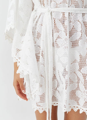 Petra White Flowers Kaftan