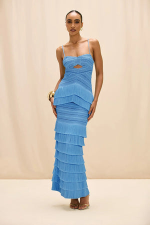 Clara Fringe Maxi Dress by PatBo from Marina St Barth