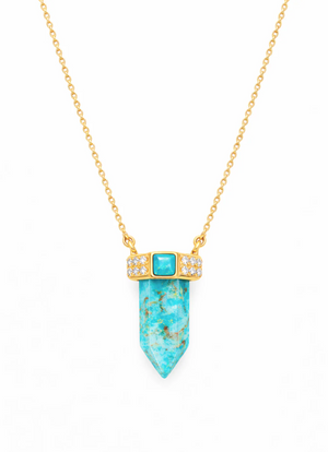 Magical Baby Crystal Mexican Turquoise Necklace