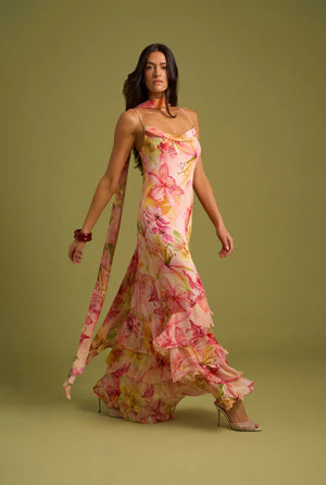 Nola Sash Maxi Dress by Rococo & Sand from Marina St Barth