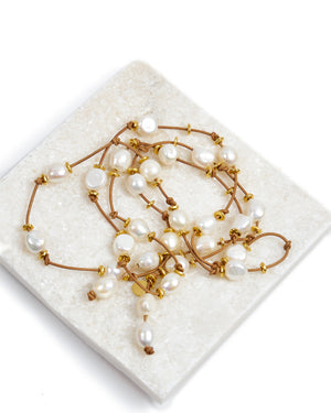 Pearl Necklace Insert Plated Gold by Marina St Barth from Marina St Barth