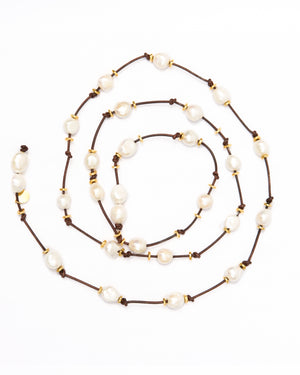 Pearl Necklace Insert Plated Gold by Marina St Barth from Marina St Barth
