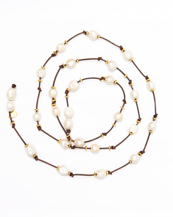 Pearl Necklace Insert Plated Gold by Marina St Barth from Marina St Barth