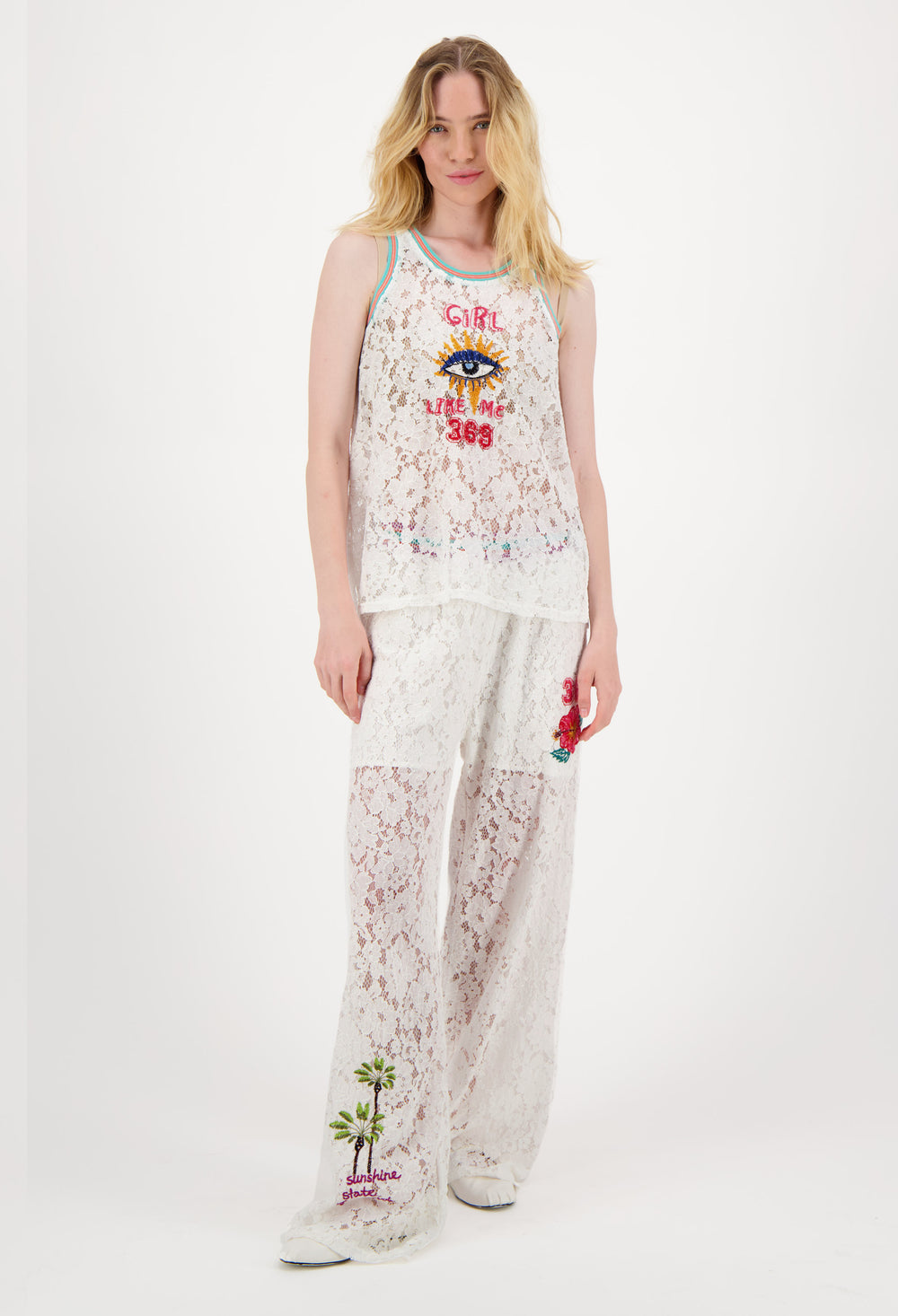 Me369 Maria Lace Tank Top by Me 369 from Marina St Barth