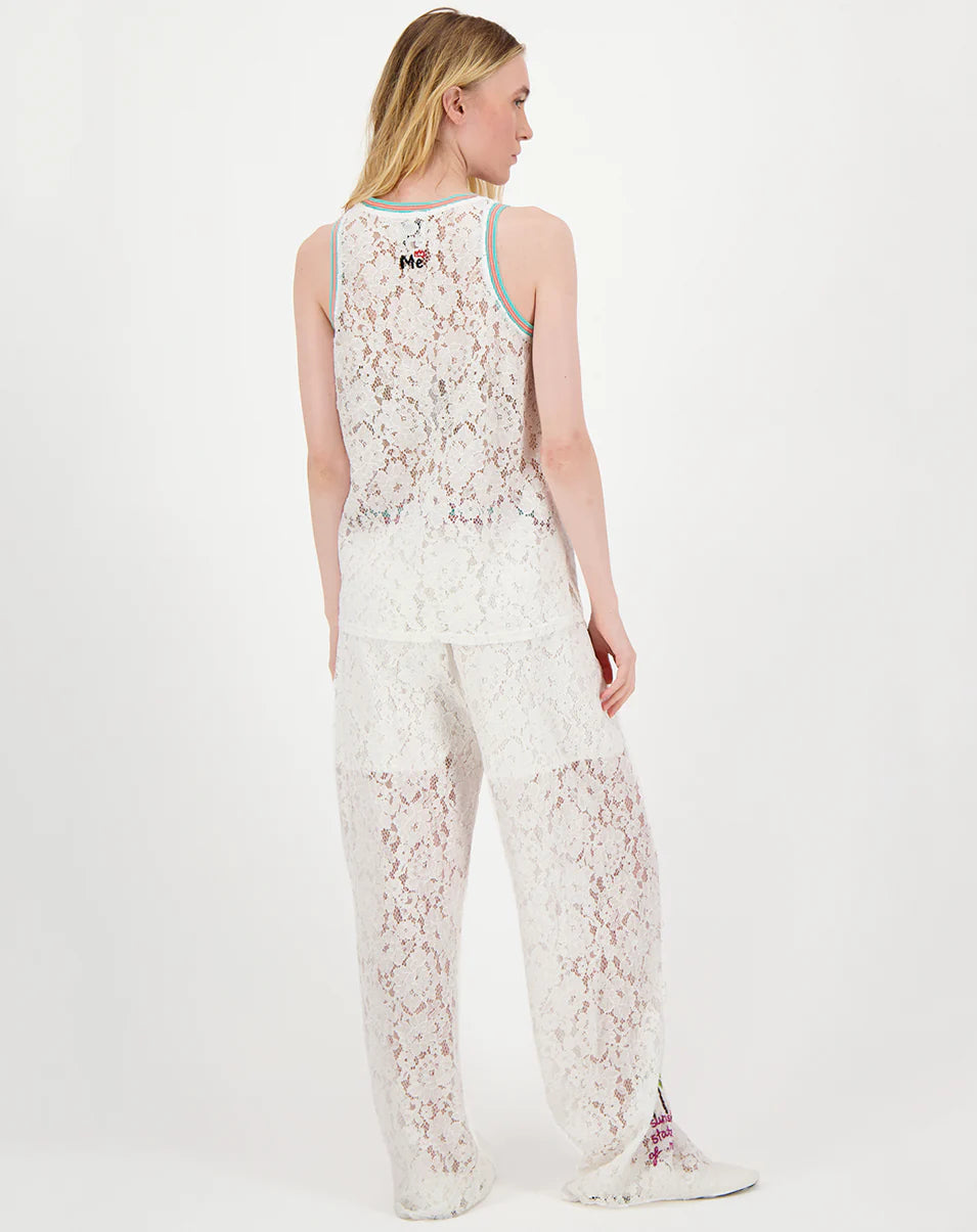 Me369 Moa Lace Straight Leg Pants by Me 369 from Marina St Barth