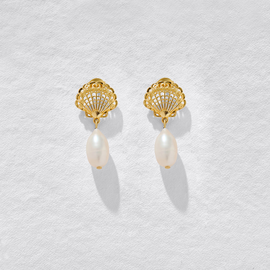 Marina Pearl Drop Earrings by Ashiana from Marina St Barth