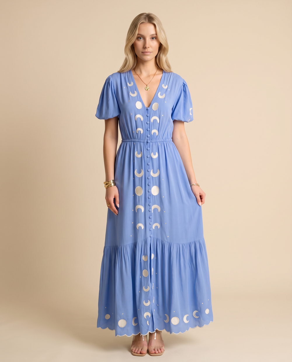 Santorini Sky Maxi Blue Dress by Zaimara from Marina St Barth