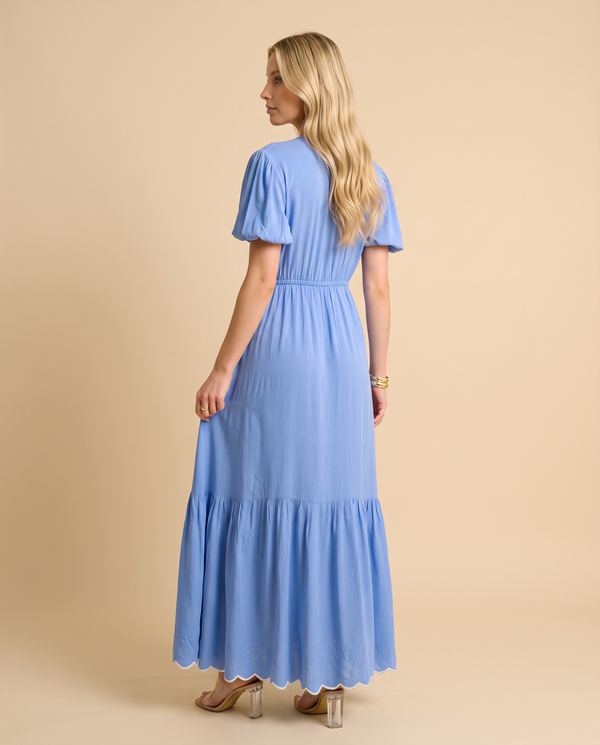 Santorini Sky Maxi Blue Dress by Zaimara from Marina St Barth