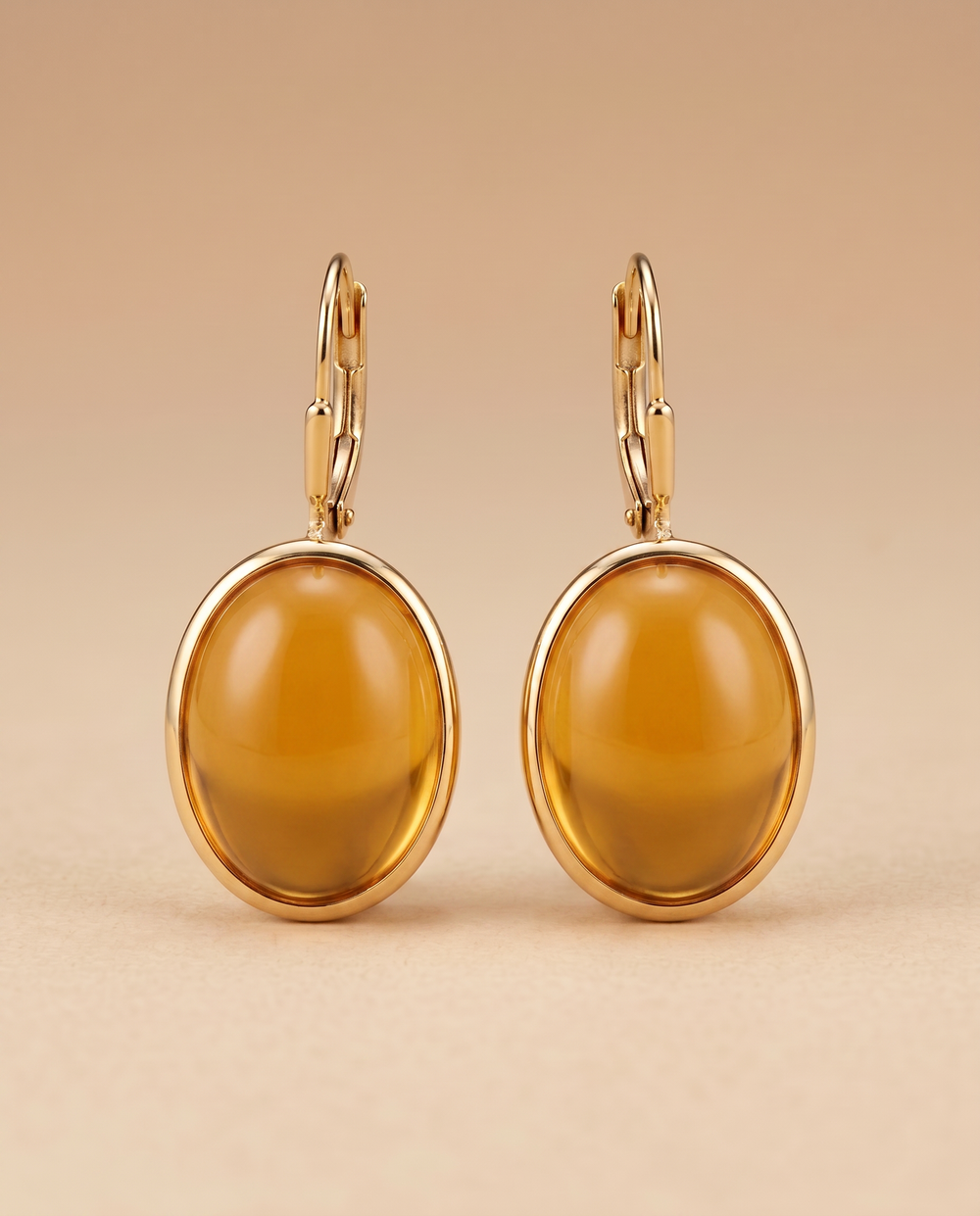Tay Citrine Set Coffee Bean Eardrops
