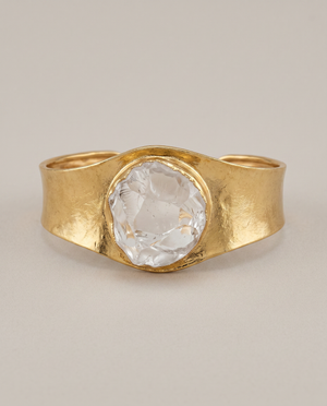 Lassanai Cuff Clear Quartz 18K Gold Vermeil by Lassanai from Marina St Barth
